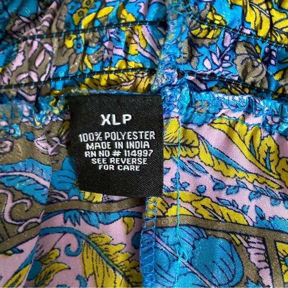 Tolani Blue Lavender Print Palazzo Wide Leg Pants size XLP Petite - Picture 8 of 8
